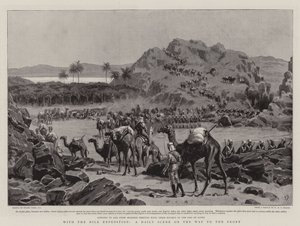 With the Nile Expedition, a Daily Scene on the Way to the Front